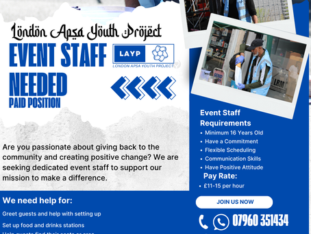 🌟 LAYP EVENT STAFF NEEDED! 🌟