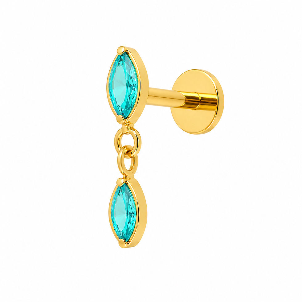 Labret Interne Titane ASTM F136 PVD GOLD stérile