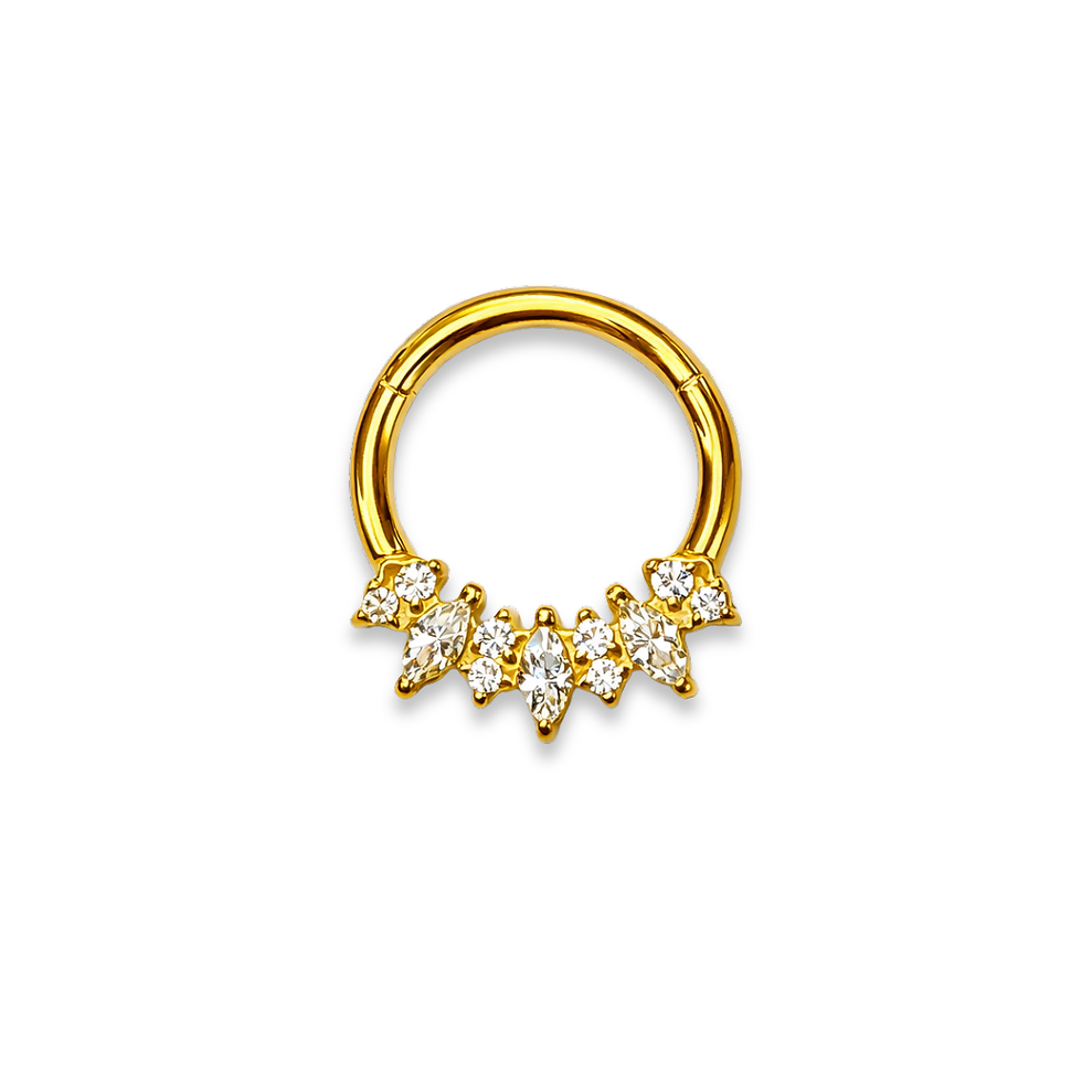 Anneau clicker Titane ASTM F136 PVD GOLD stérile