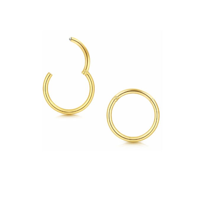 Anneaux clicker Acier 316L Gold PVD