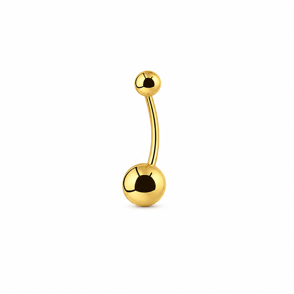 Banane nombril externe Titane ASTM F136 PVD GOLD Stérile