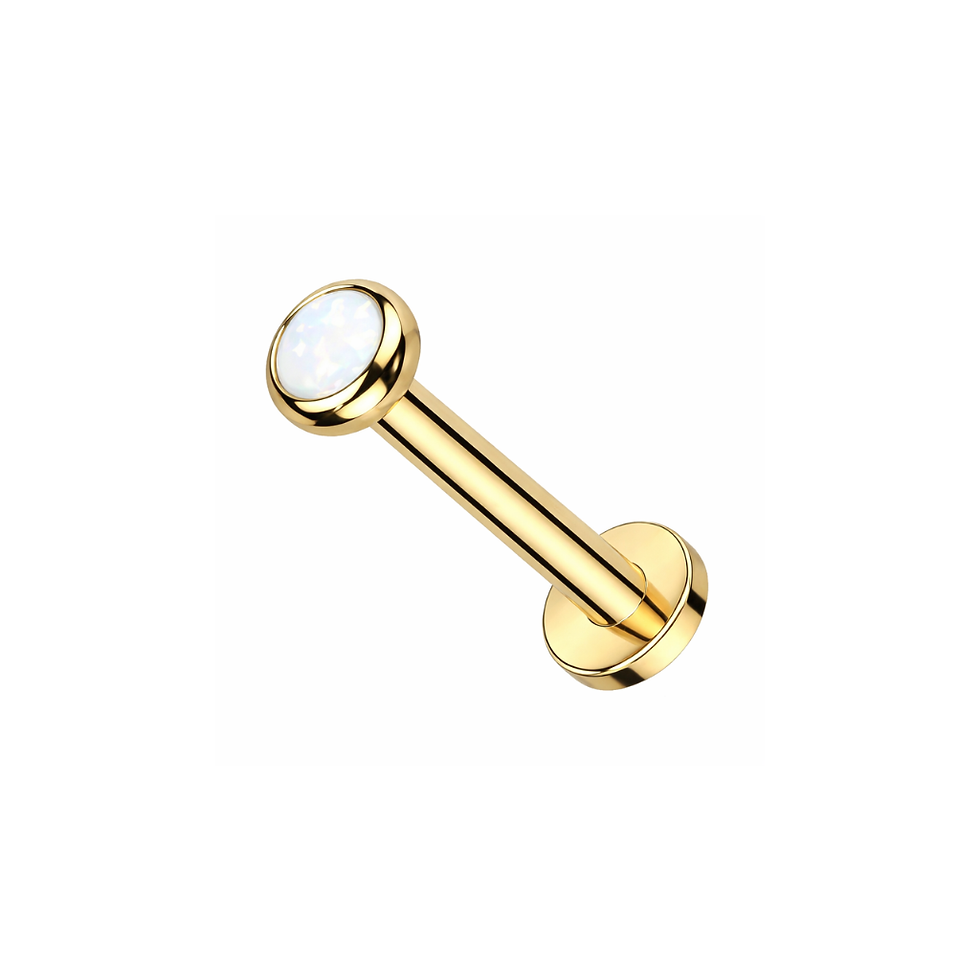 Labret Interne Titane ASTM F136 PVD GOLD stérile nacre