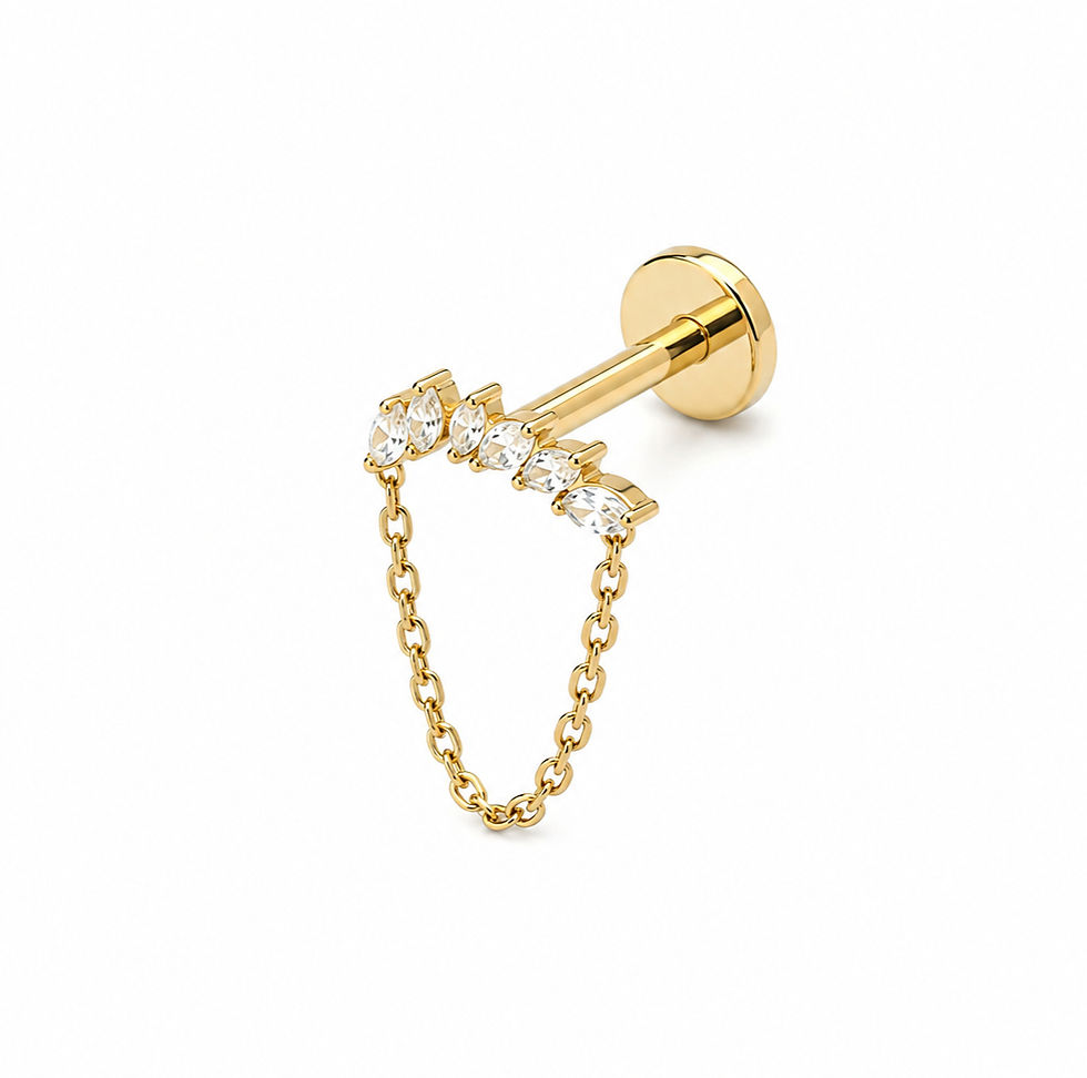 Labret Interne Titane ASTM F136 PVD GOLD stérile