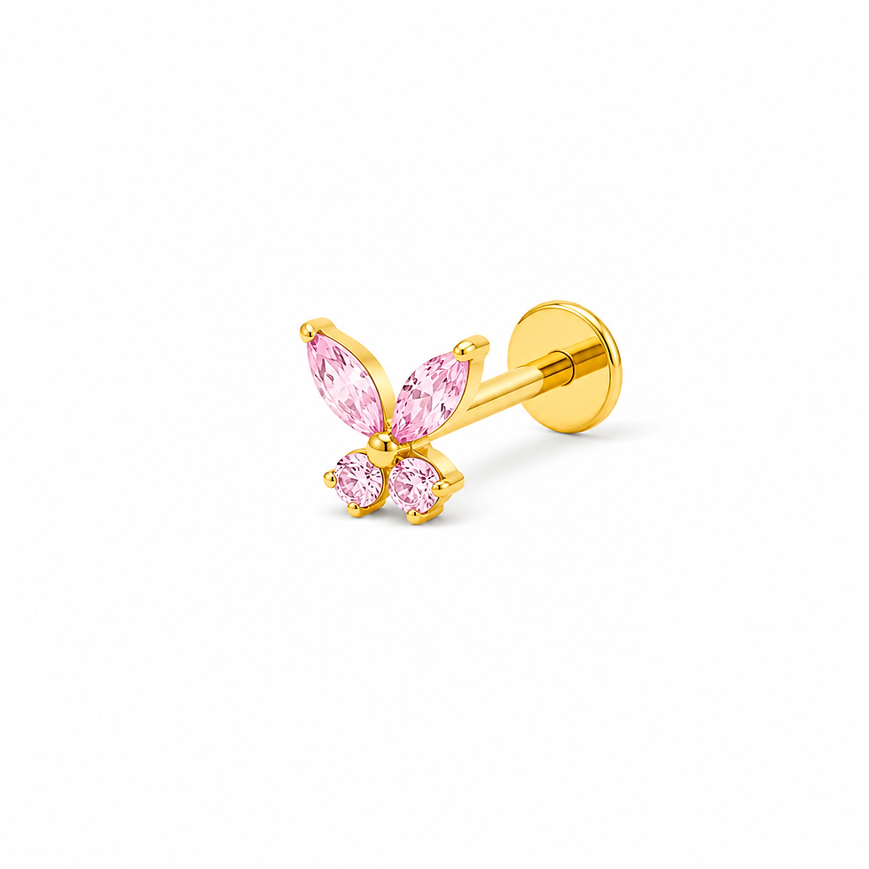 Labret Interne Titane ASTM F136 PVD GOLD stérile