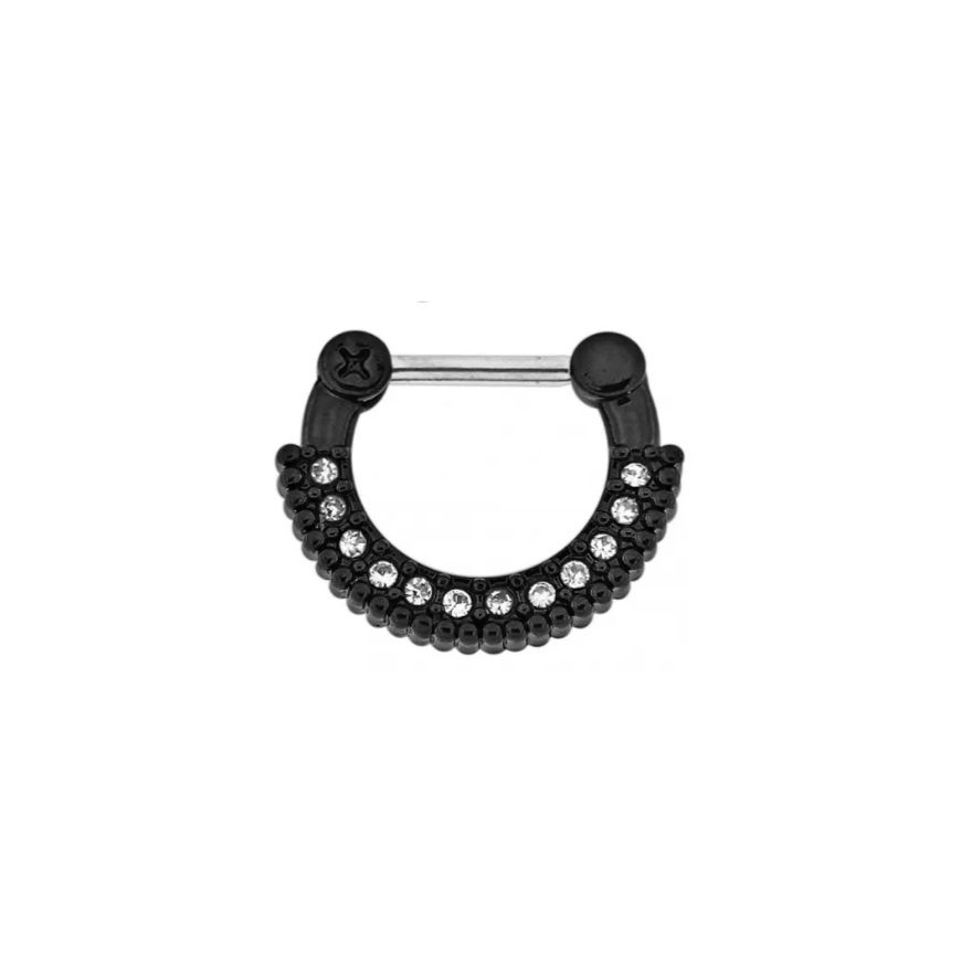 Clicker Septum Acier 316L Black PVD
