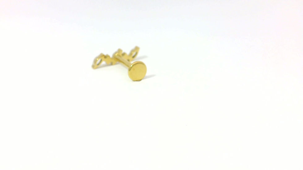 Labret Interne Titane ASTM F136 PVD GOLD stérile