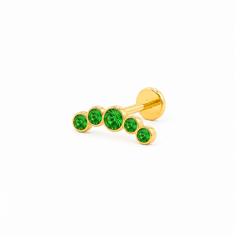 Labret Interne Titane ASTM F136 PVD GOLD stérile