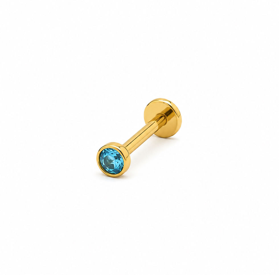 Labret Interne Titane ASTM F136 PVD GOLD stérile