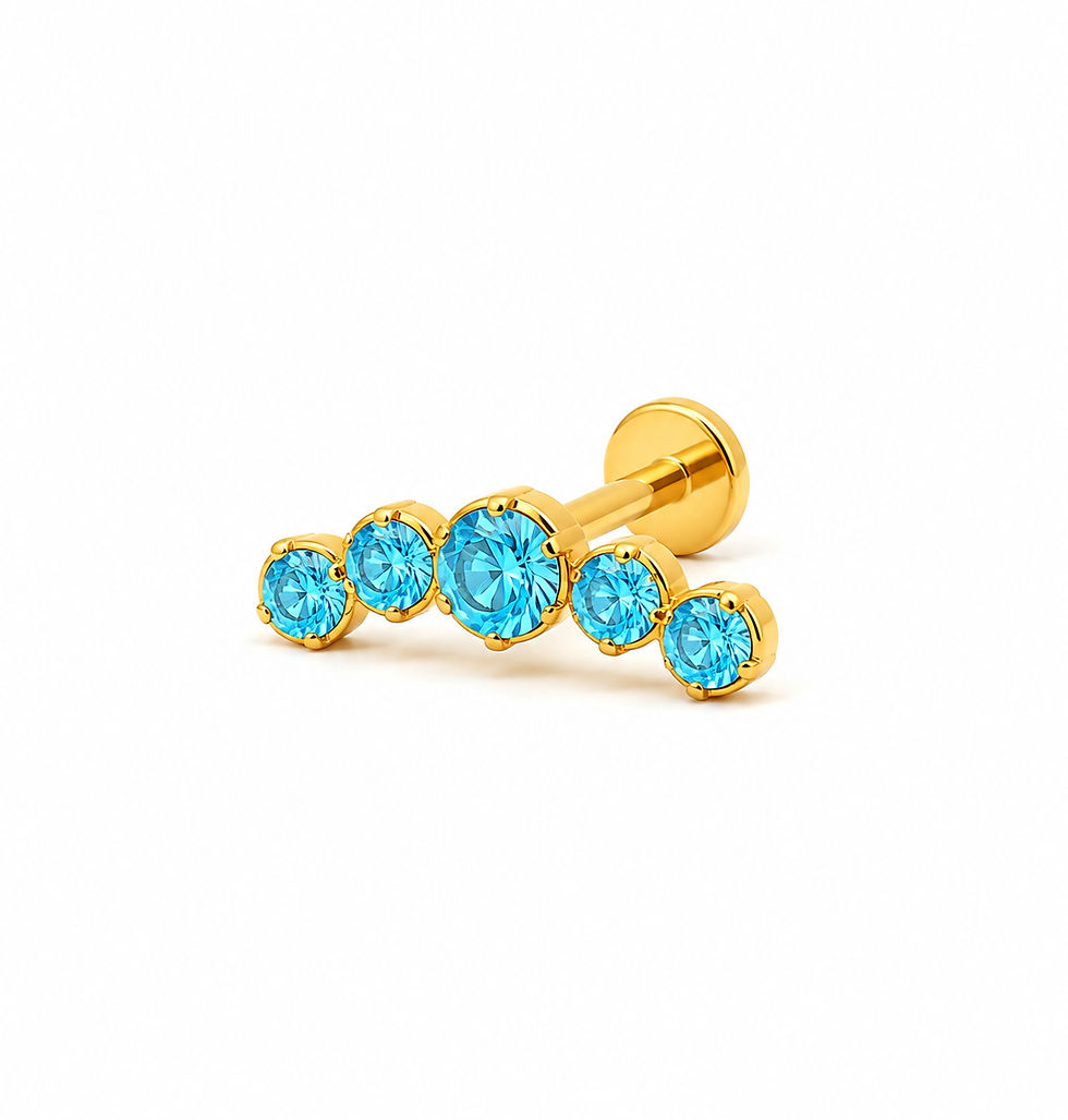 Labret Interne Titane ASTM F136 PVD GOLD stérile