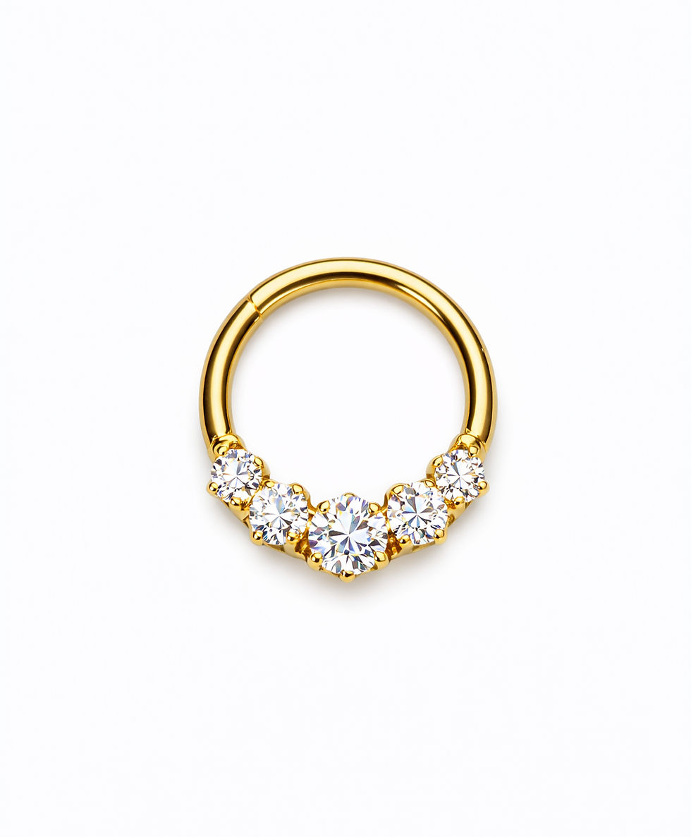 Anneau clicker Titane ASTM F136 PVD GOLD stérile