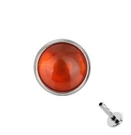 Miniature : Piercing en titane - labret interne - Solys red - oniXium