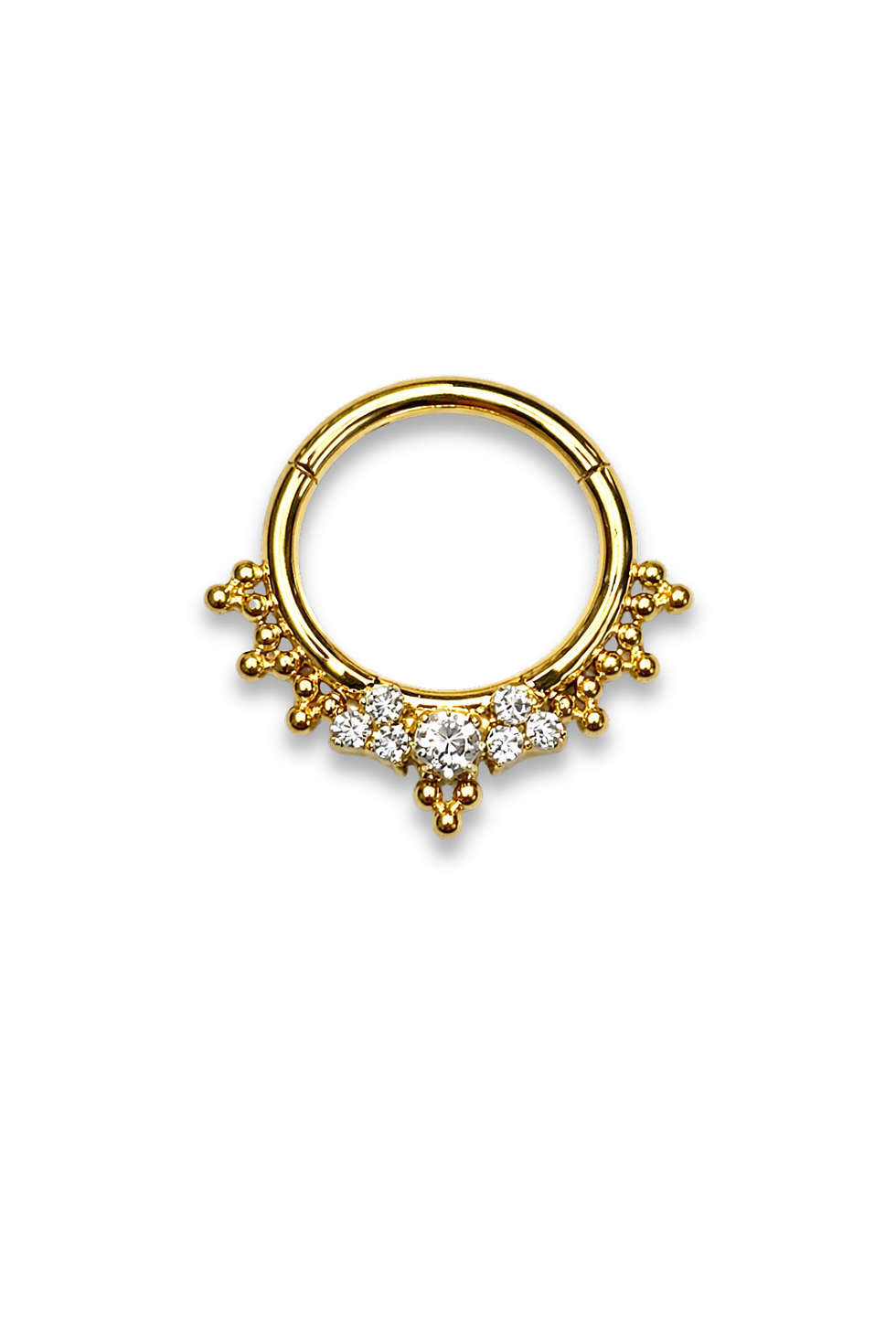 Anneau clicker Titane ASTM F136 PVD GOLD stérile