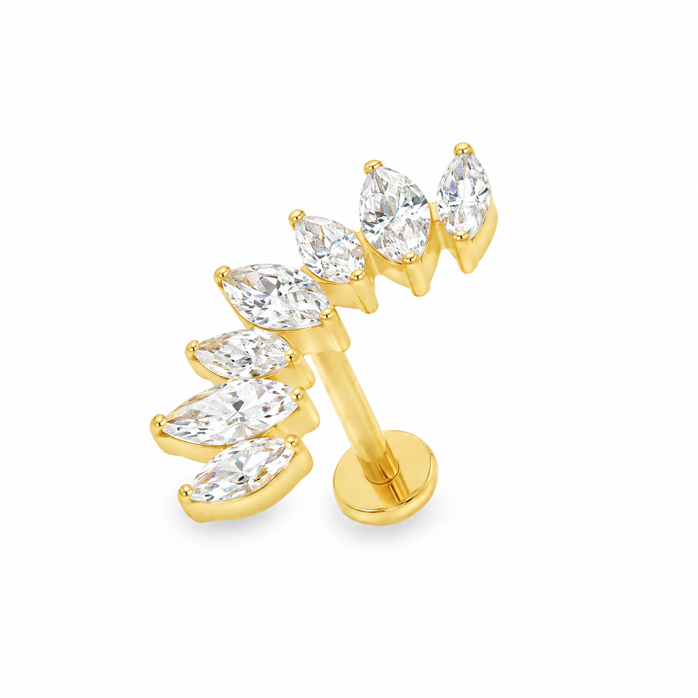 Labret Interne Titane ASTM F136 PVD GOLD stérile