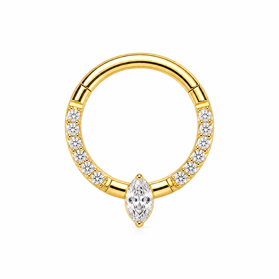 Anneau clicker Titane ASTM F136 PVD GOLD stérile