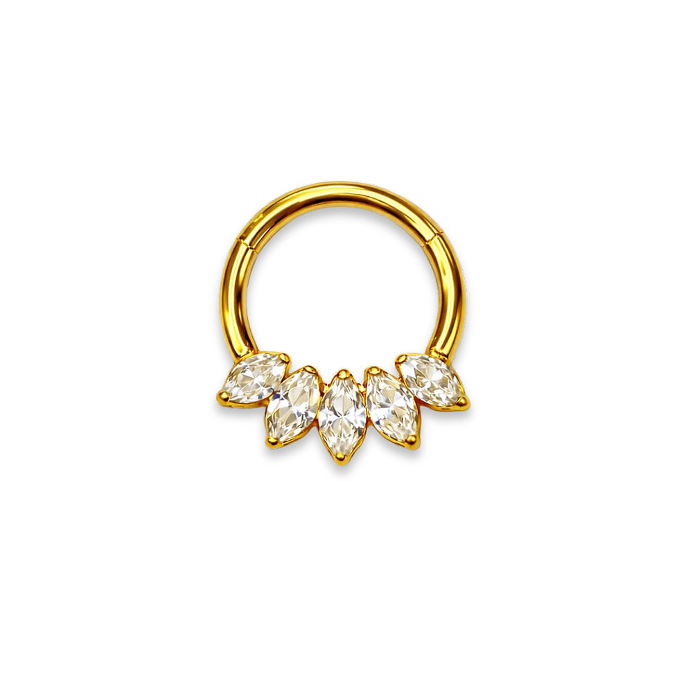 Anneau Clicker Titane ASTM F136 PVD GOLD stérile