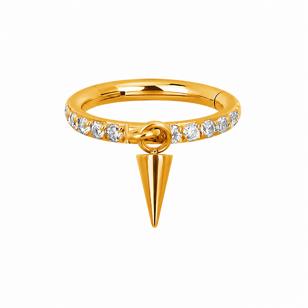 Anneau clicker Titane ASTM F136 PVD GOLD Stérile