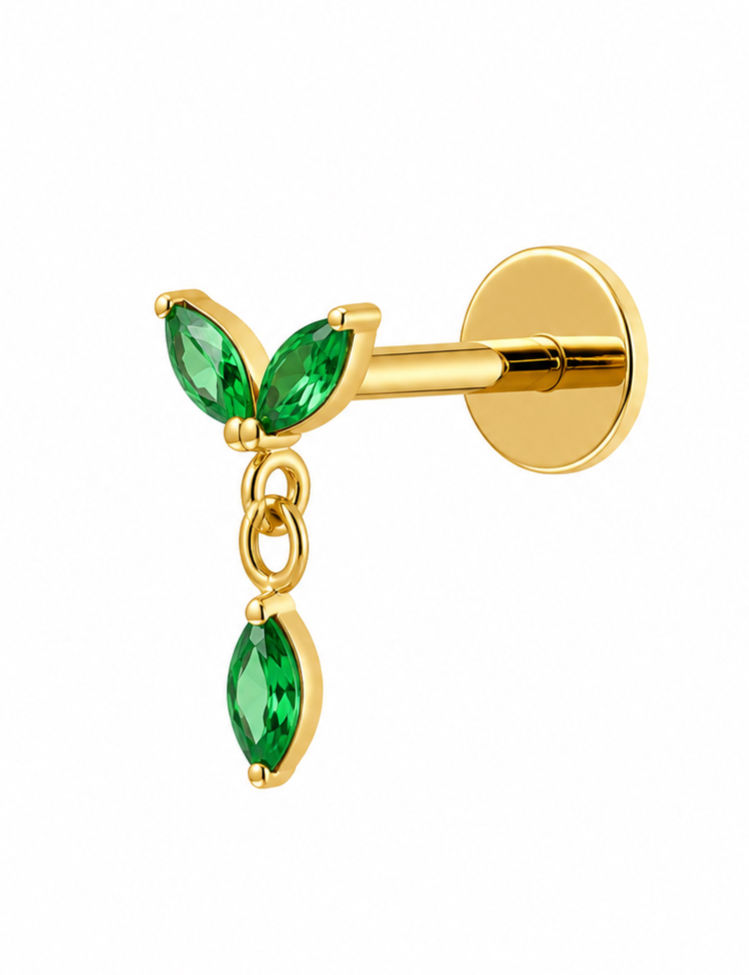 Labret Interne Titane ASTM F136 PVD GOLD stérile