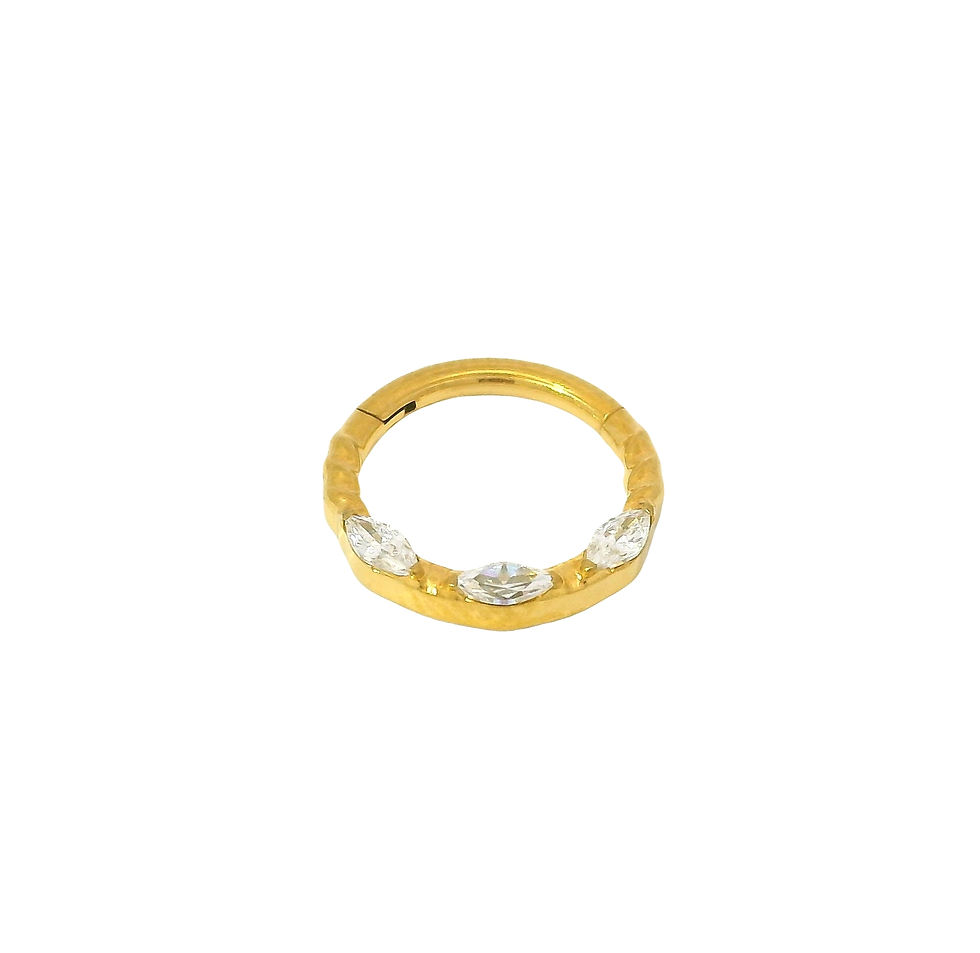Anneau clicker Titane ASTM F136 PVD GOLD stérile