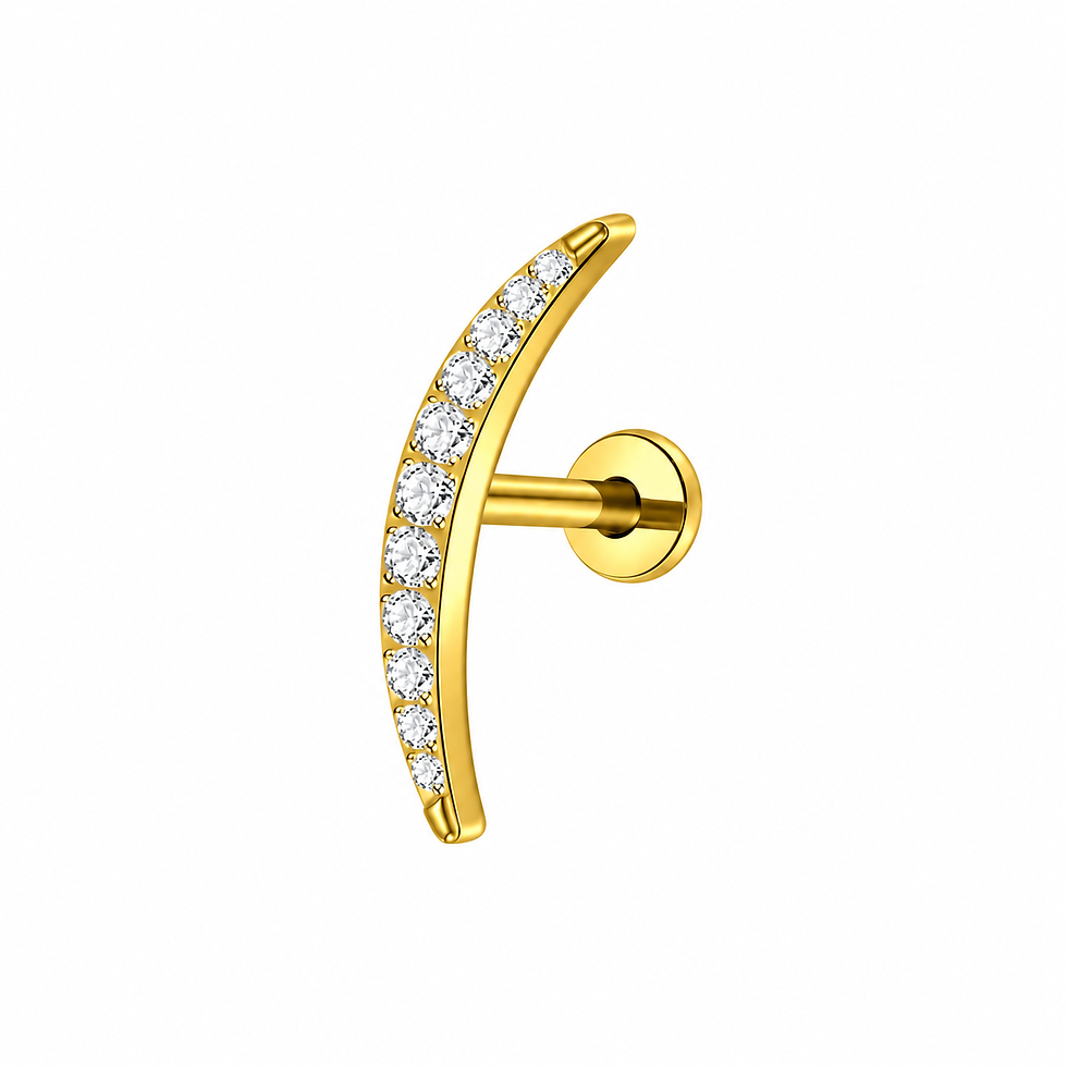 Labret Interne Titane ASTM F136 PVD GOLD stérile
