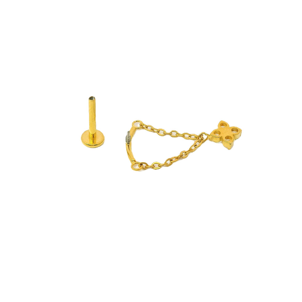 Labret Interne Titane ASTM F136 PVD GOLD High Polish Stérile