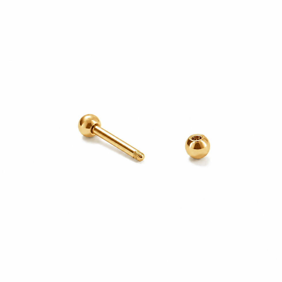 Micro Barbell externe titane ASTM  F316L GOLD PVD Stérile