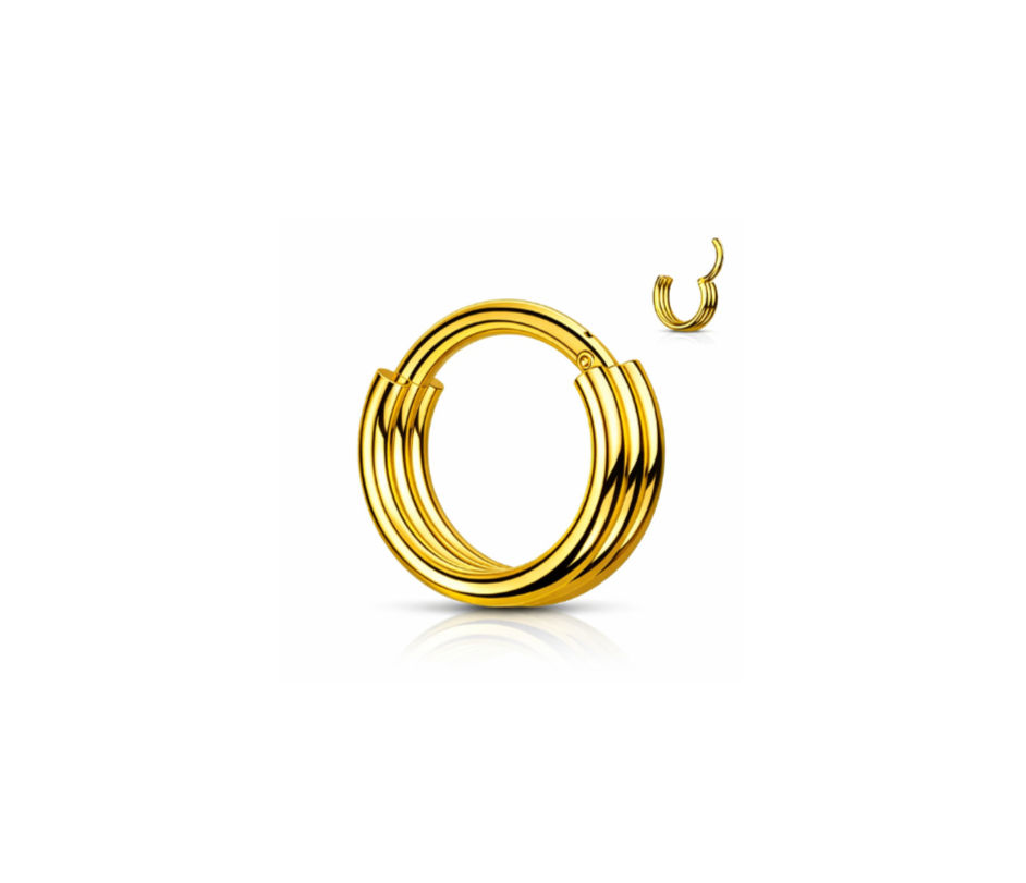 Anneau clicker Acier 316L PVD GOLD