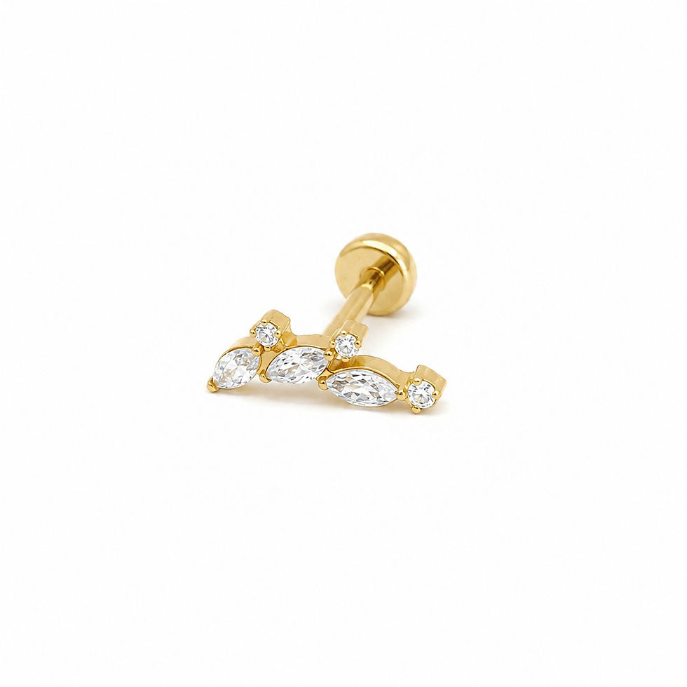 Labret Interne Titane ASTM F136 PVD GOLD stérile