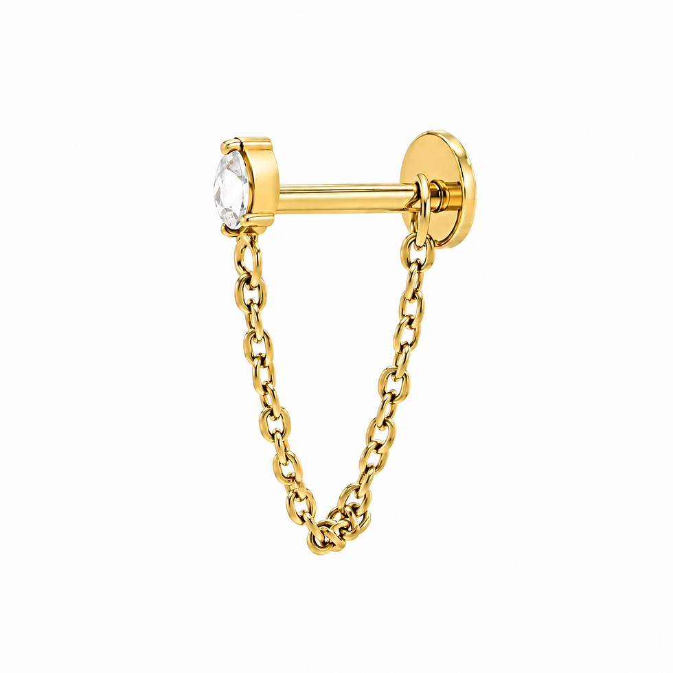 Labret Interne Titane ASTM F136 PVD GOLD stérile