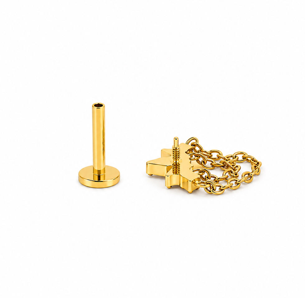 Labret Interne Titane ASTM F136 PVD GOLD stérile