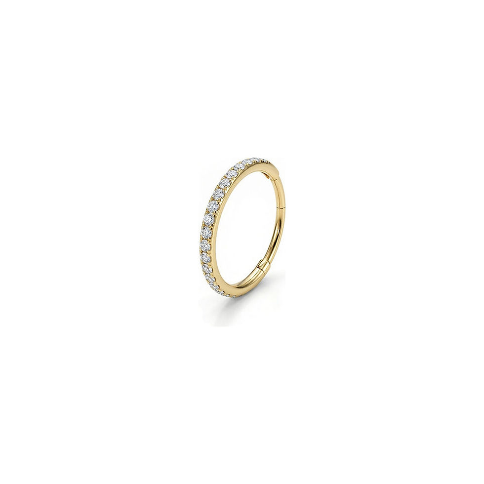 Anneau Clicker NezTitane ASTM F136 PVD GOLD stérile Tige 0.8