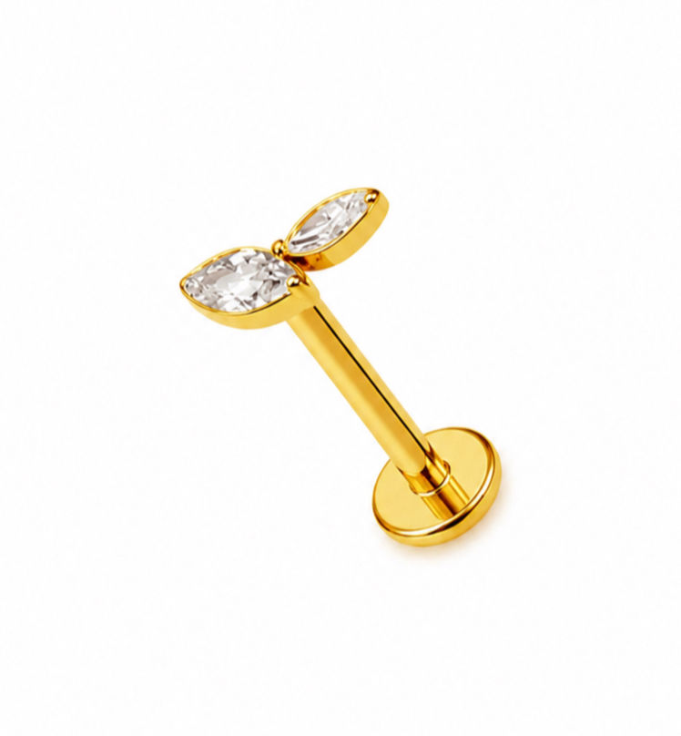 Labret Interne Titane ASTM F136 PVD GOLD stérile