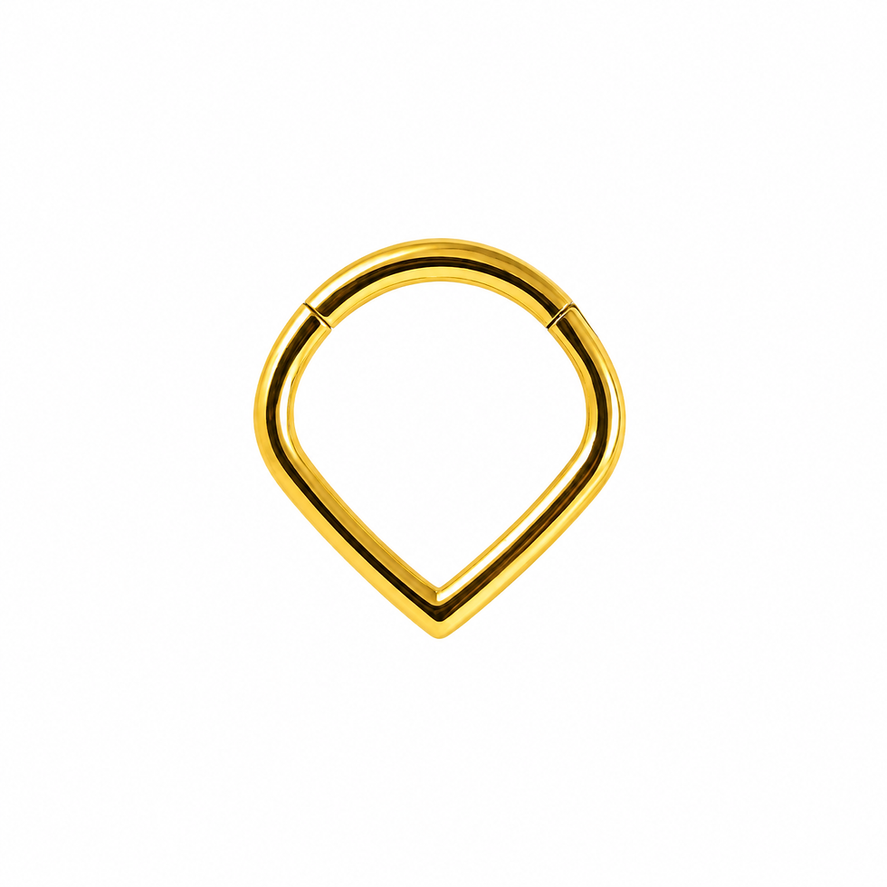 Anneau clicker Titane ASTM F136 PVD GOLD stérile