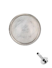 Miniature : Piercing en titane - labret interne - Solys white - oniXium