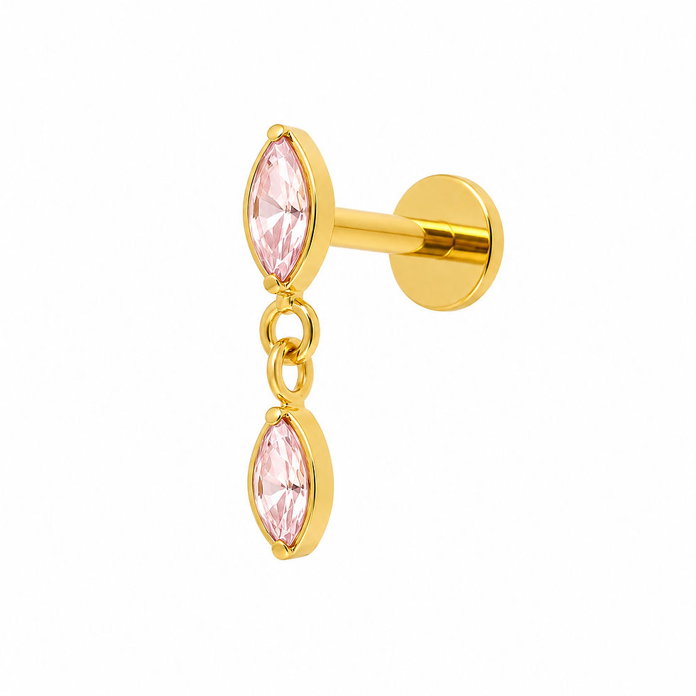 Labret Interne Titane ASTM F136 PVD GOLD stérile