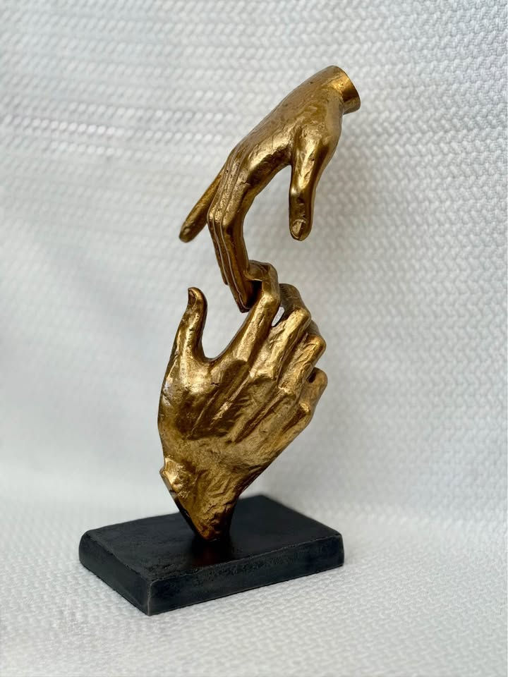 Thumbnail: Gold Couple Hands Sculpture