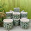 Thumbnail: Small Ceramic Pots with Green Leaf Pattern (R65 EACH)