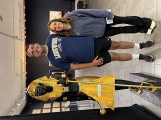 Family visiting the Egyptian exhibit at the Elliott Museum in Stuart Florida