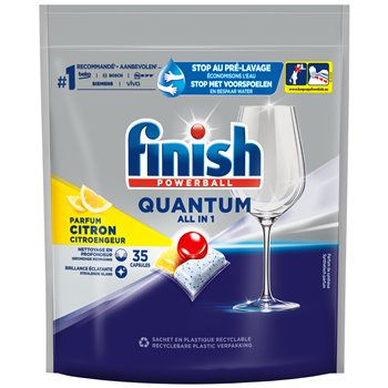 Capsules lave-vaisselle Finish Quantum citron x35 - 364g