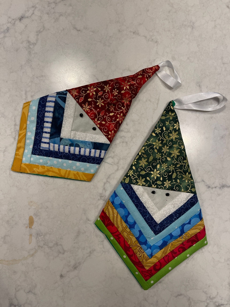 Quilted Santa Toppers