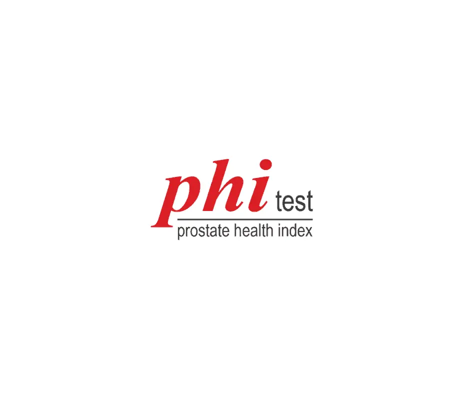 A prostate health index (PHI) test logo