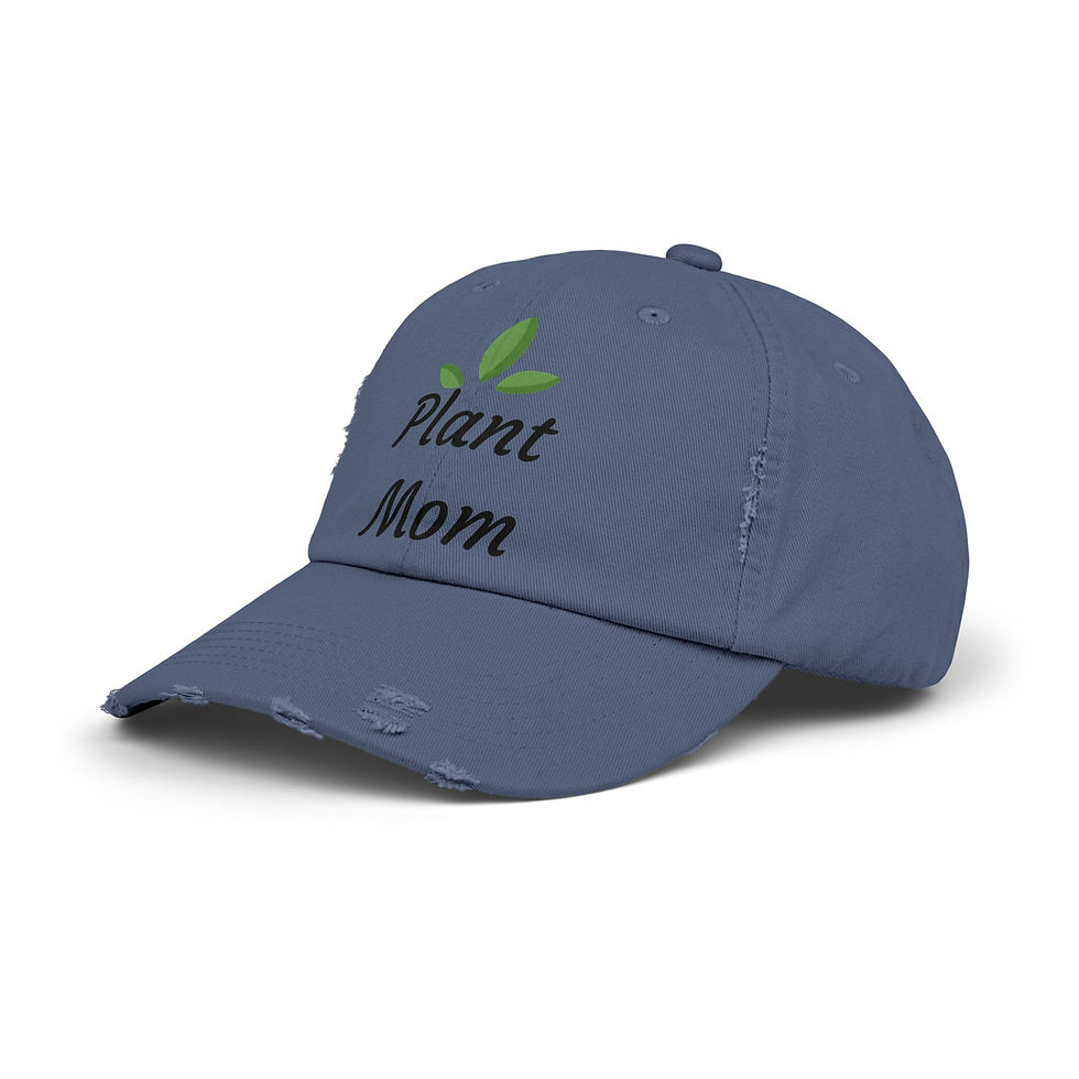 Thumbnail: Plant Mom Hat, Womens Distressed Vintage Cap, Trendy Gift, Many Colors