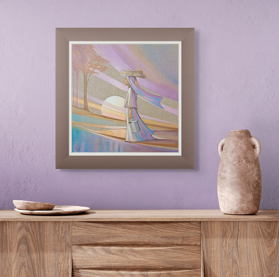 Thumbnail: 'Chop Wood, Carry Water' Original Oil on Linen Board