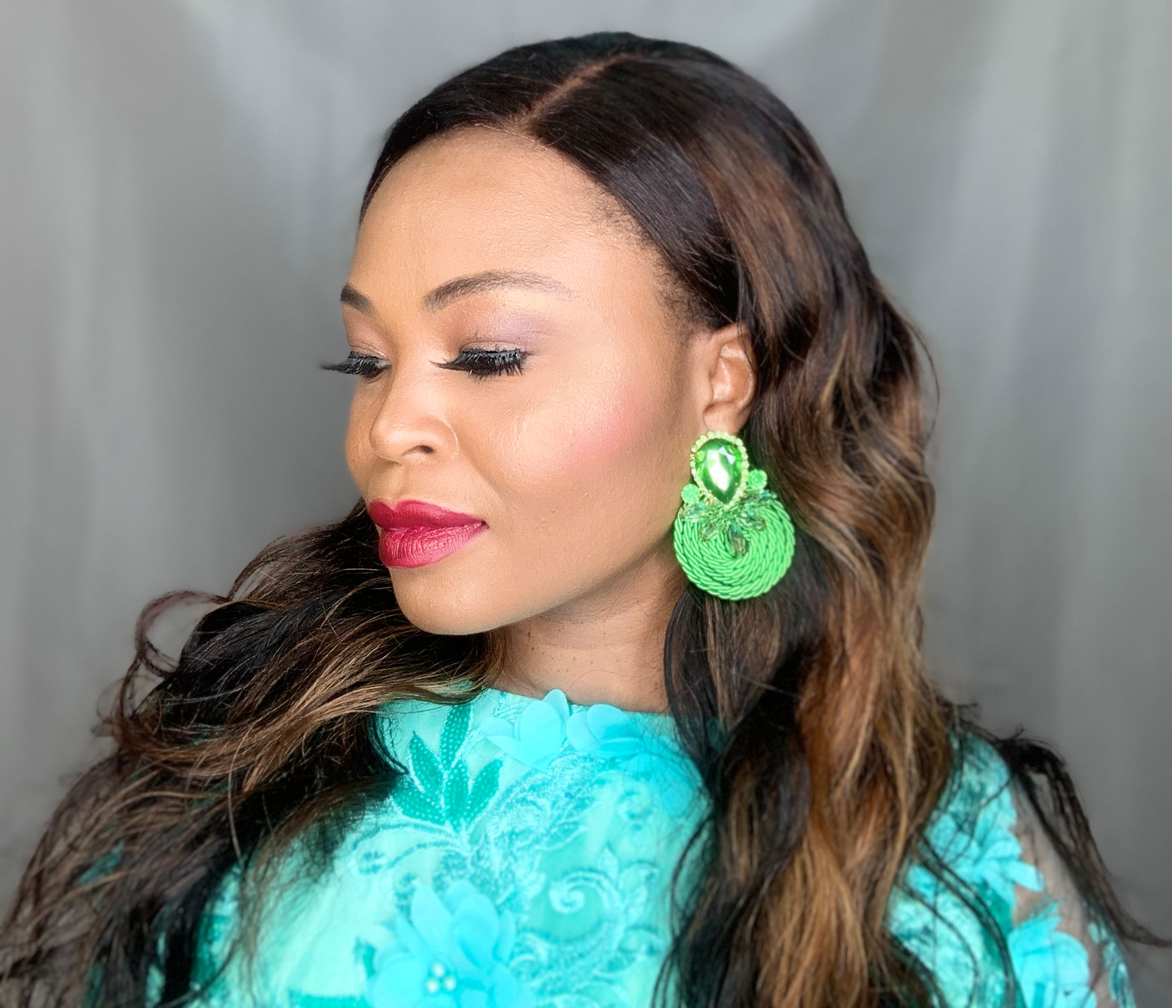 Crystal Round Earrings