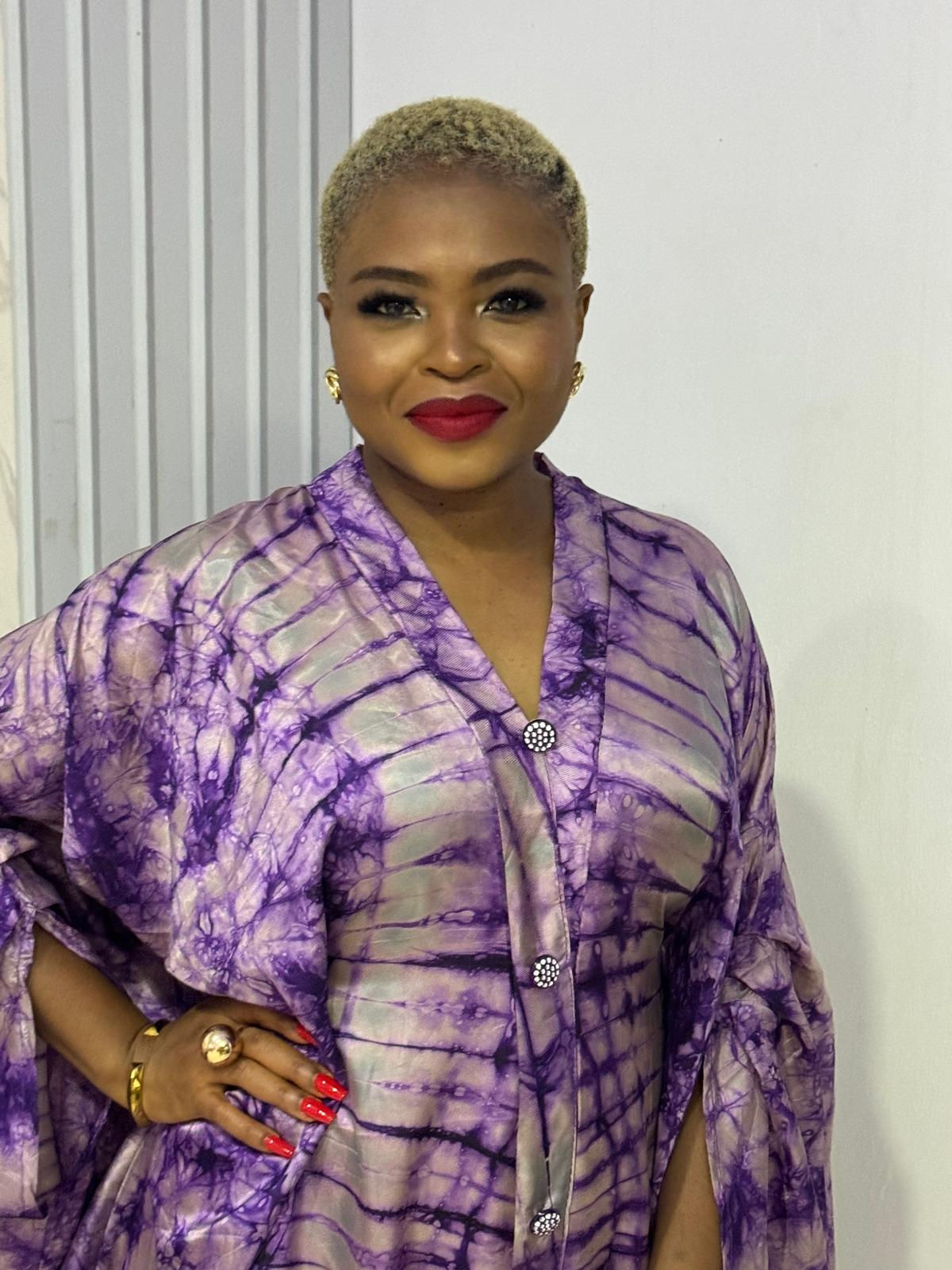 Batik Adire Maxi Silk Kaftan BuBu Dress