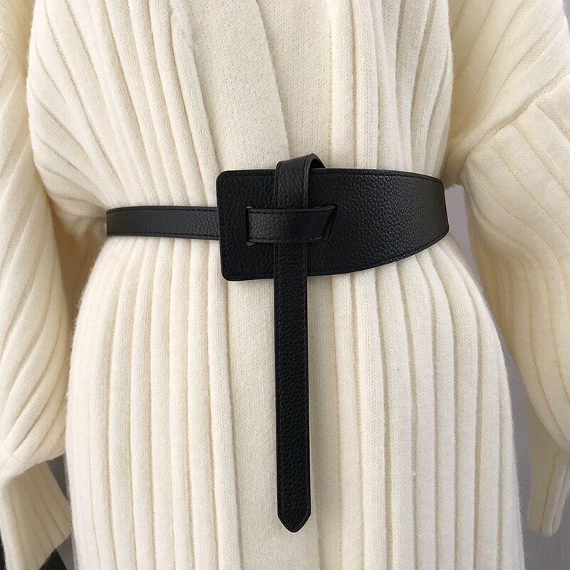 Thumbnail: Knotted PU Faux Leather Belt