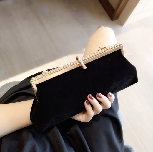 Suede Velvet Clutch Purse
