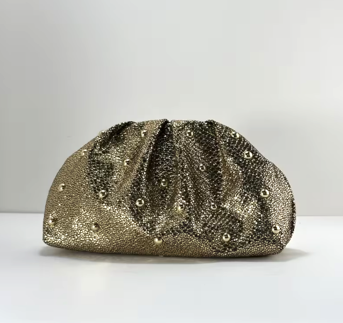 Thumbnail: Crossbody Clip Bag with Studs and Chain Purse