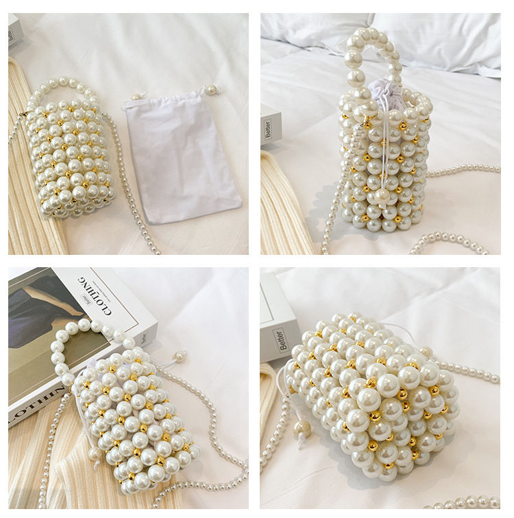 Thumbnail: Gold Pearl Beaded Purse