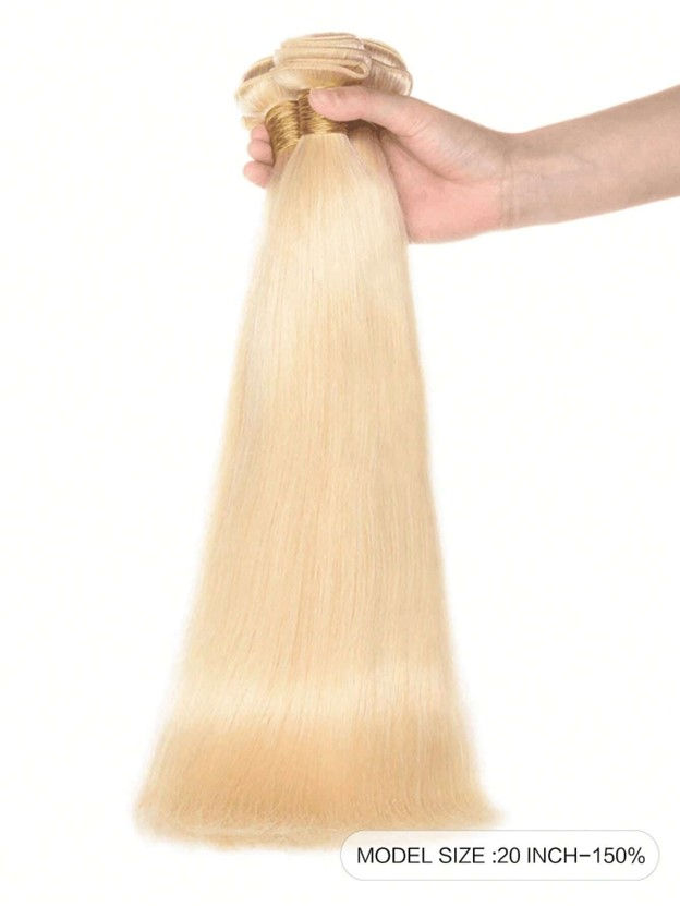 Thumbnail: 613 Brazilian Straight Blonde Hair Extensions Bundle with Closure Deal
