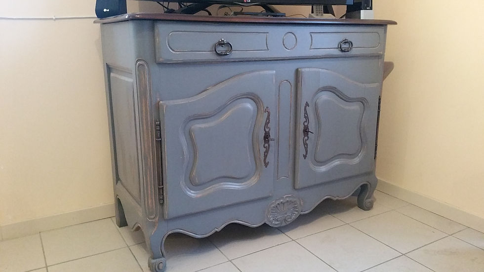 Meuble tv patiné couleur ardoise